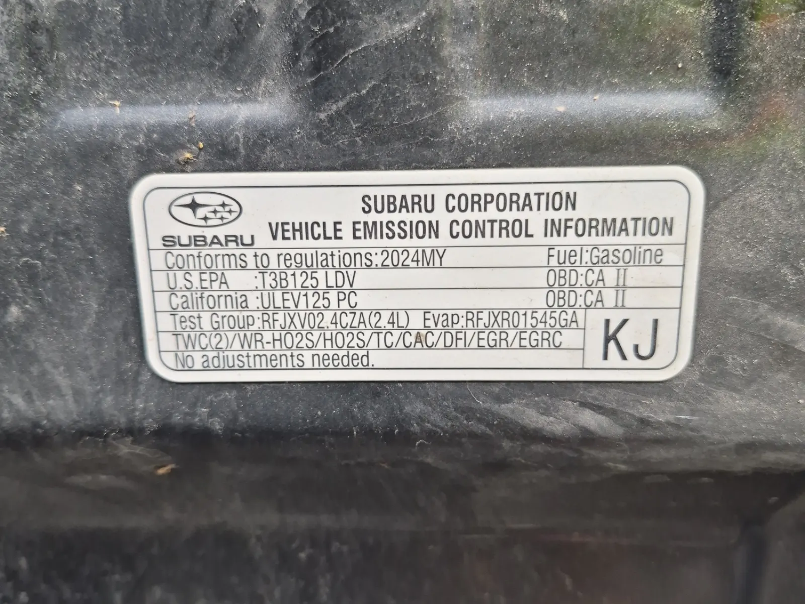 Emission Sticker Photo
