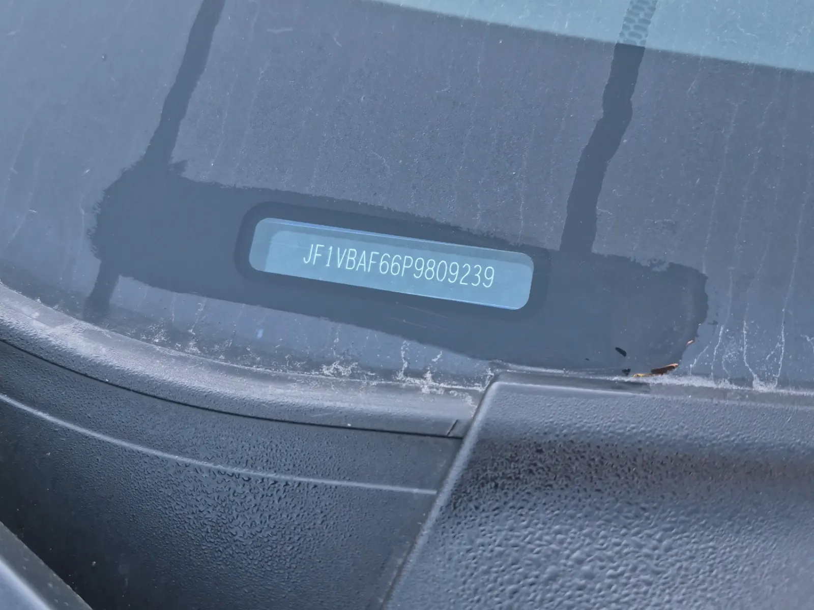 Dash VIN Plate Photo