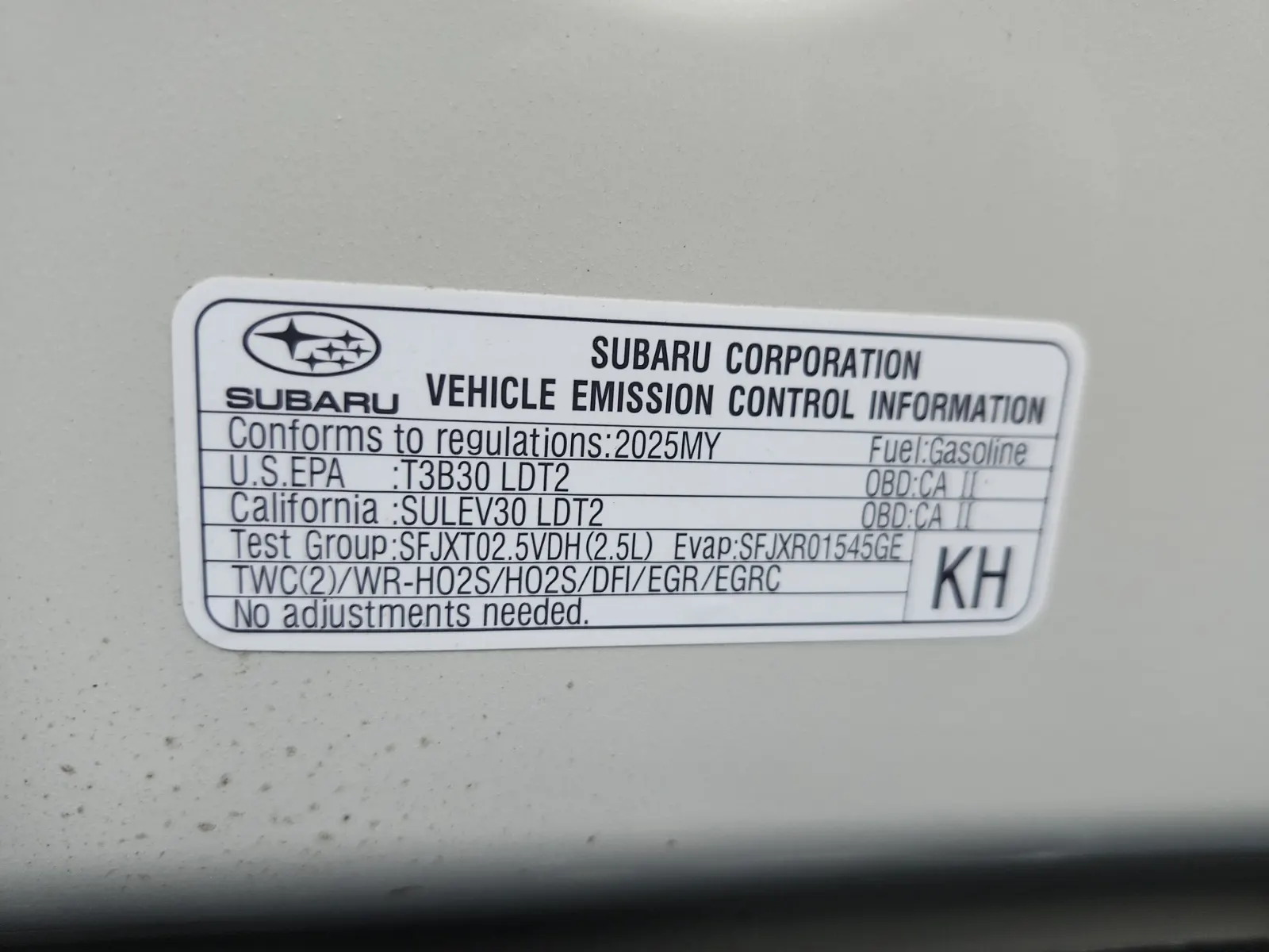 Emission Sticker Photo