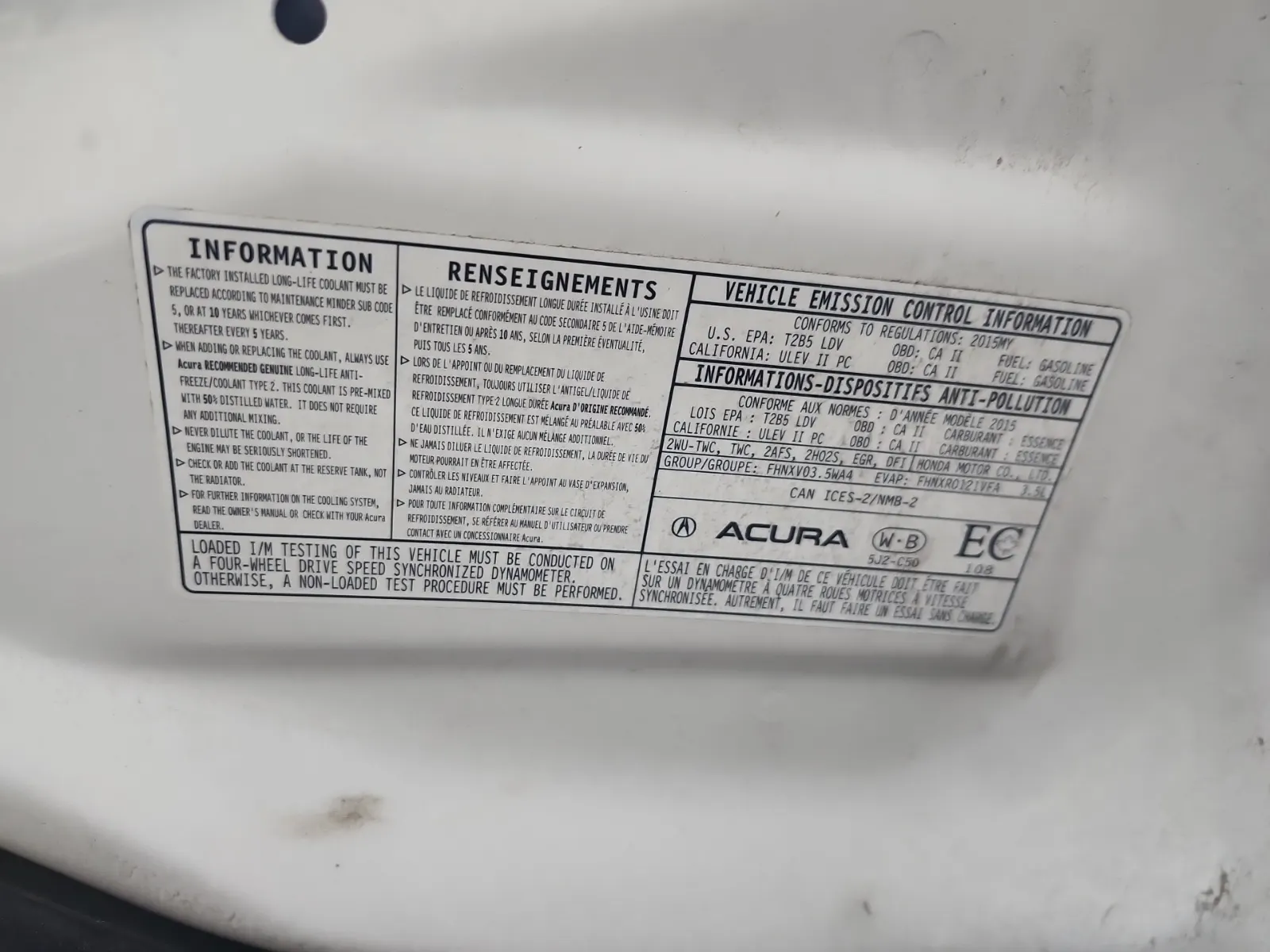 Emission Sticker Photo