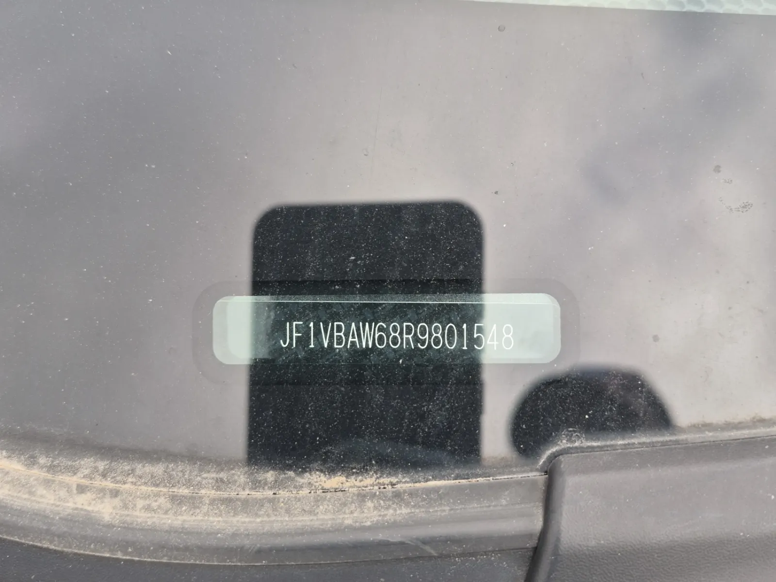 Dash VIN Plate Photo