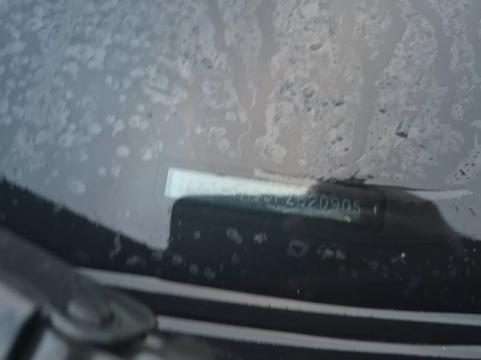 Dash VIN Plate Photo