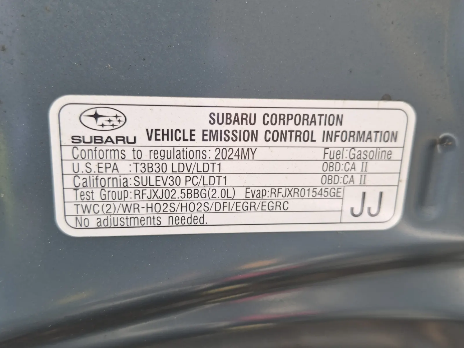 Emission Sticker Photo
