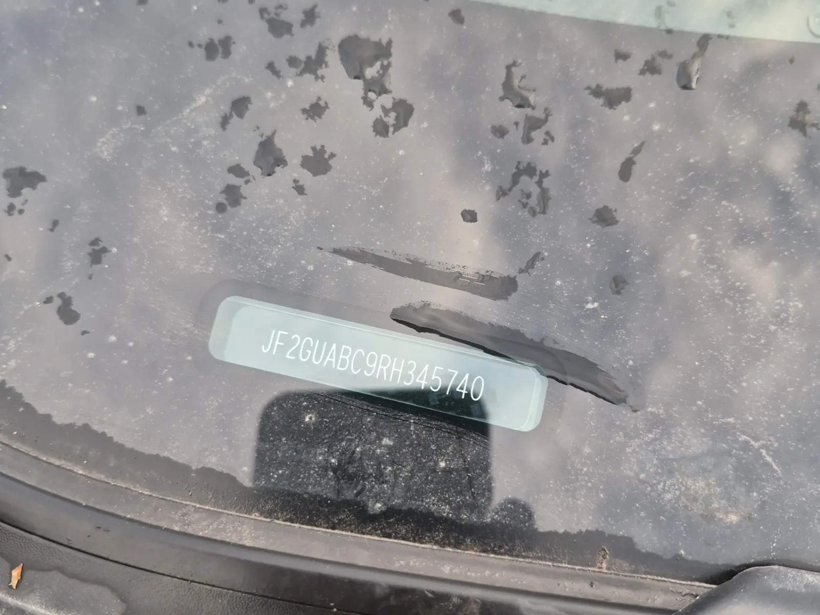 Dash VIN Plate Photo