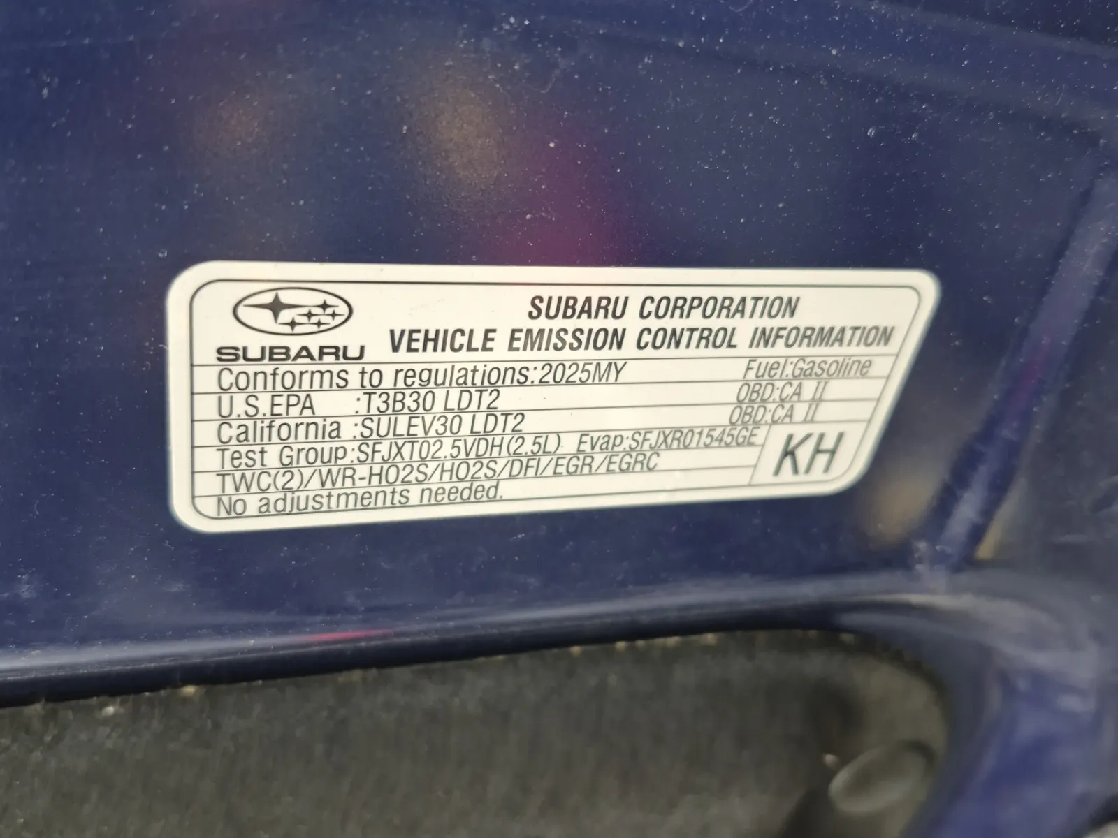 Emission Sticker Photo