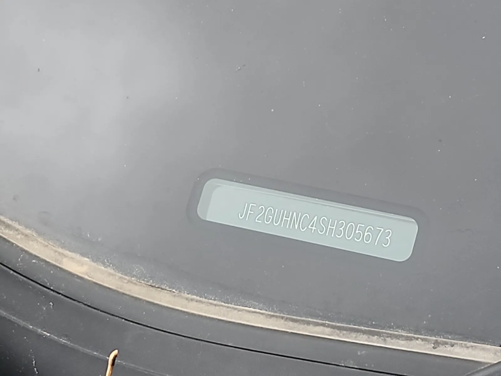 Dash VIN Plate Photo