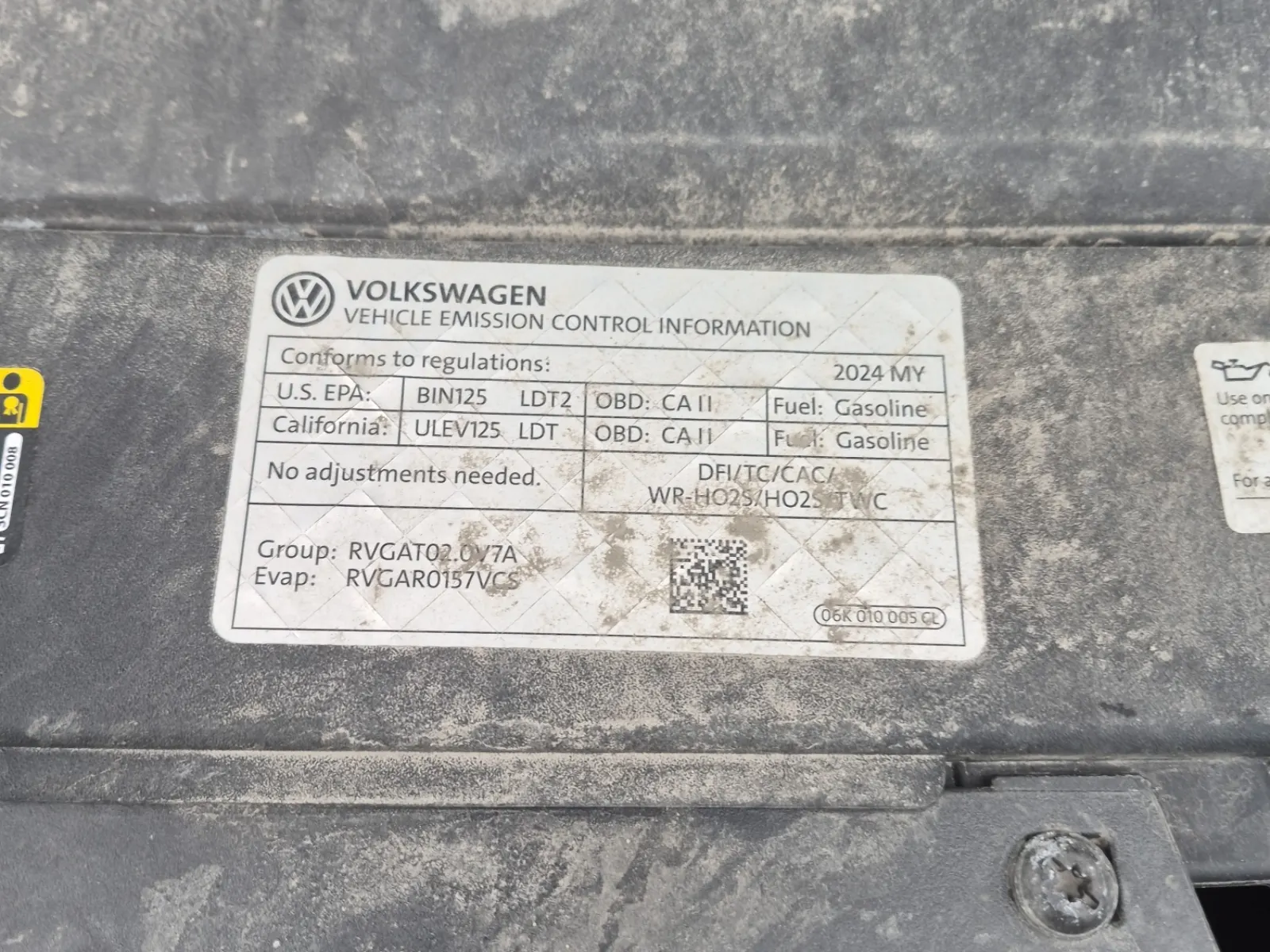 Emission Sticker Photo