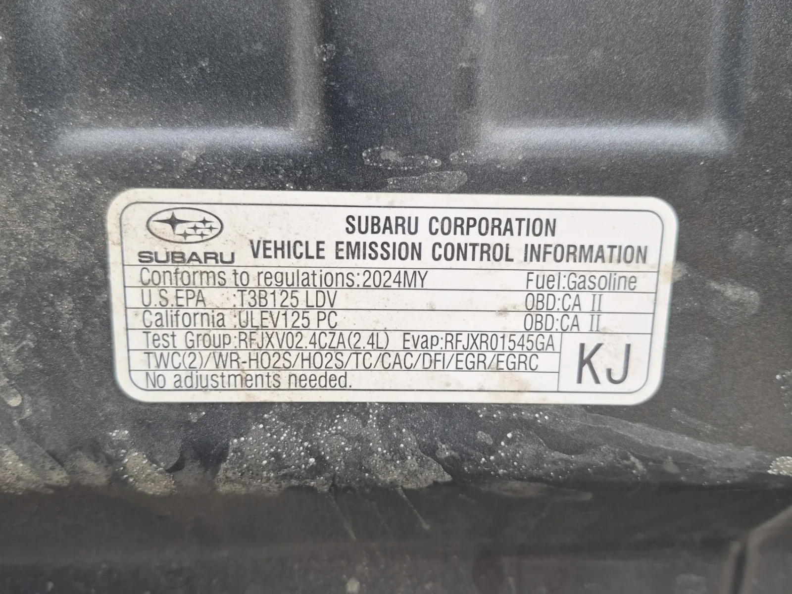 Emission Sticker Photo