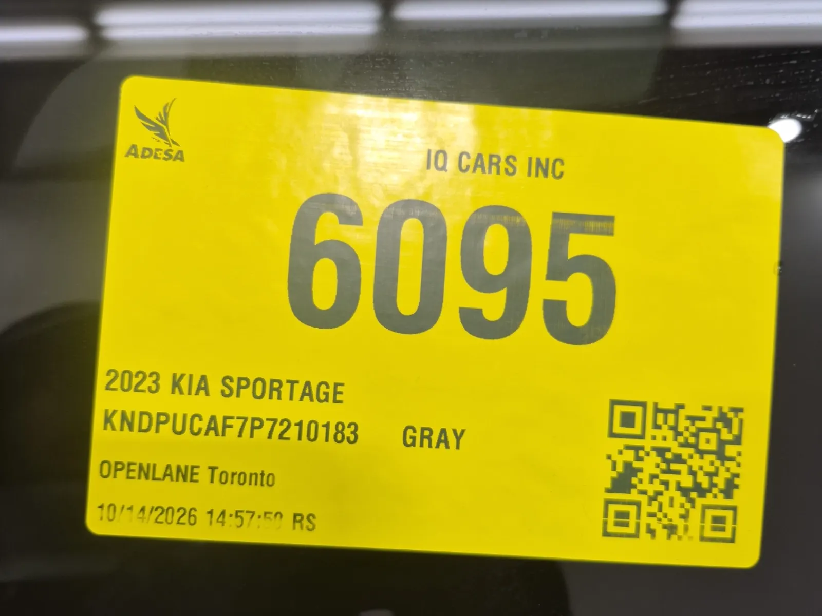 Inventory Label Photo