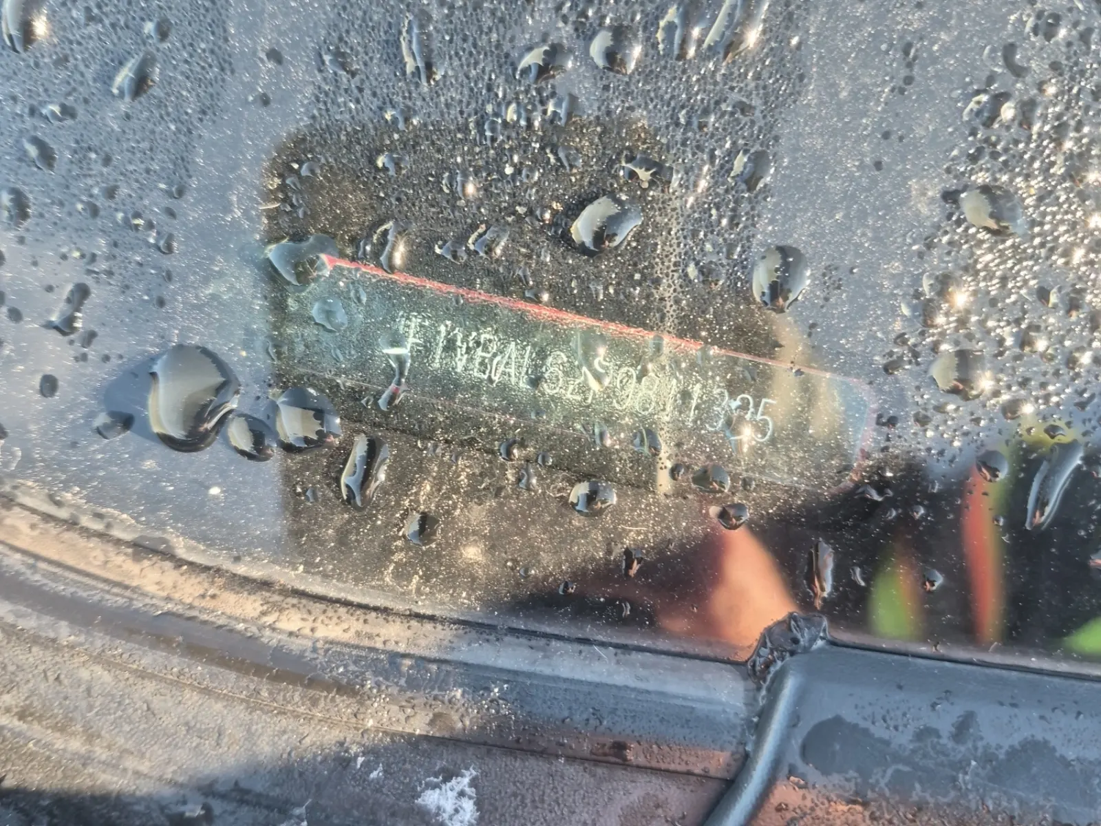 Dash VIN Plate Photo