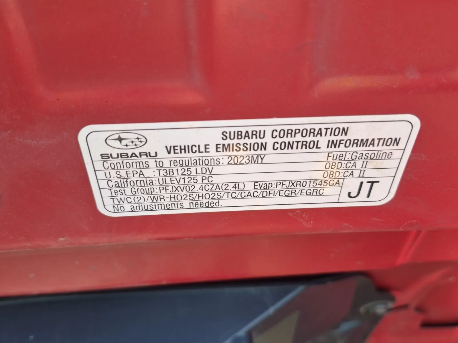 Emission Sticker Photo