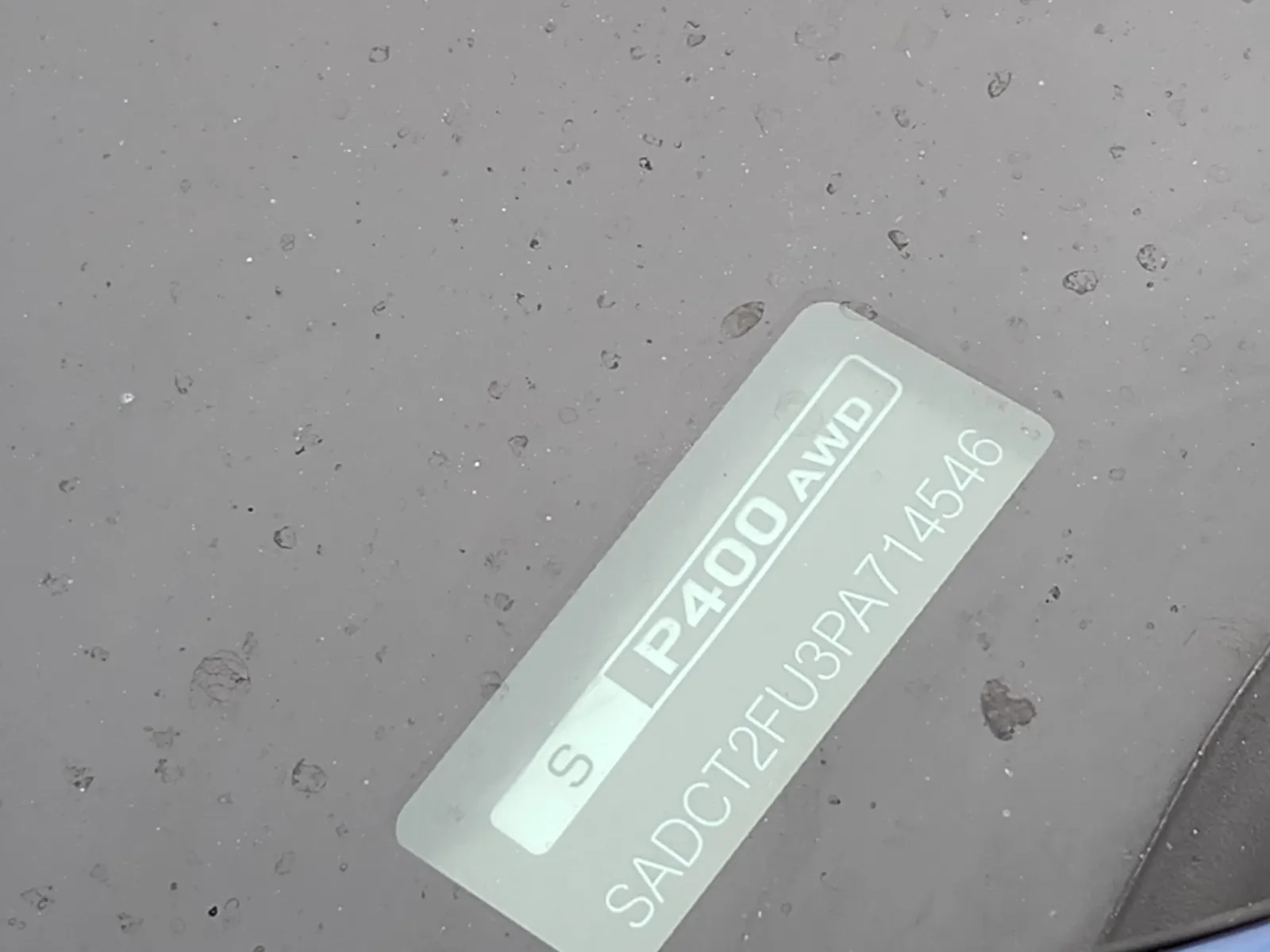 Dash VIN Plate Photo