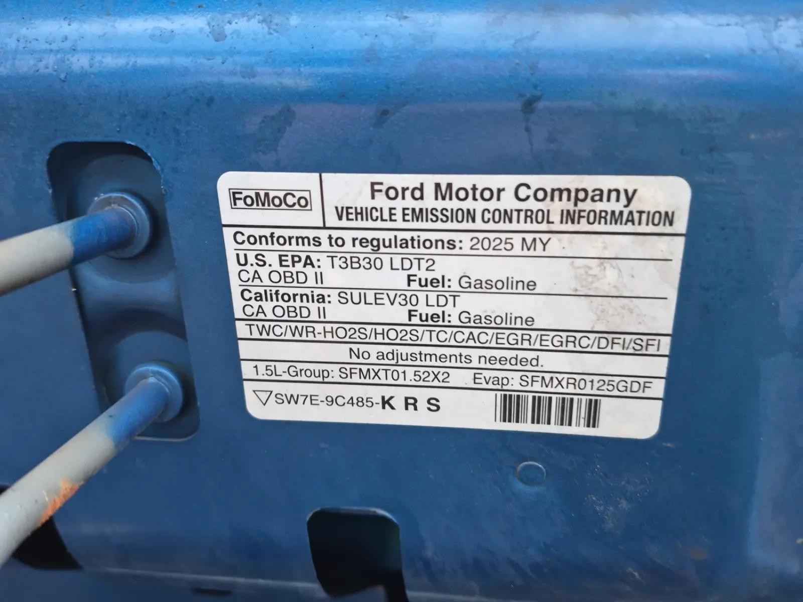 Emission Sticker Photo