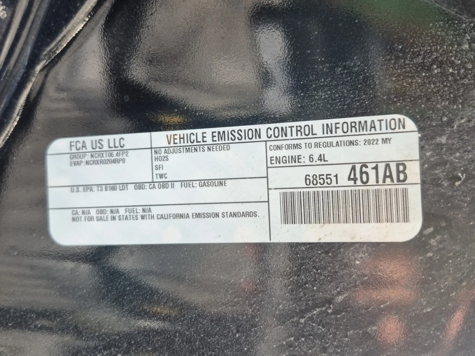 Emission Sticker Photo