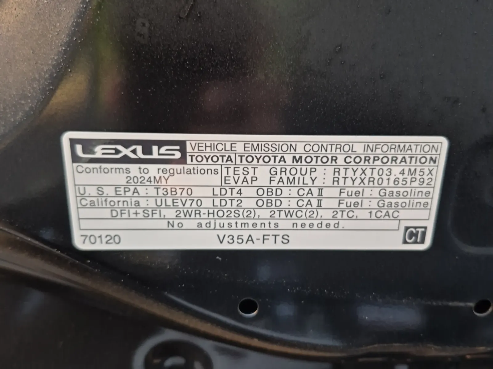 Emission Sticker Photo