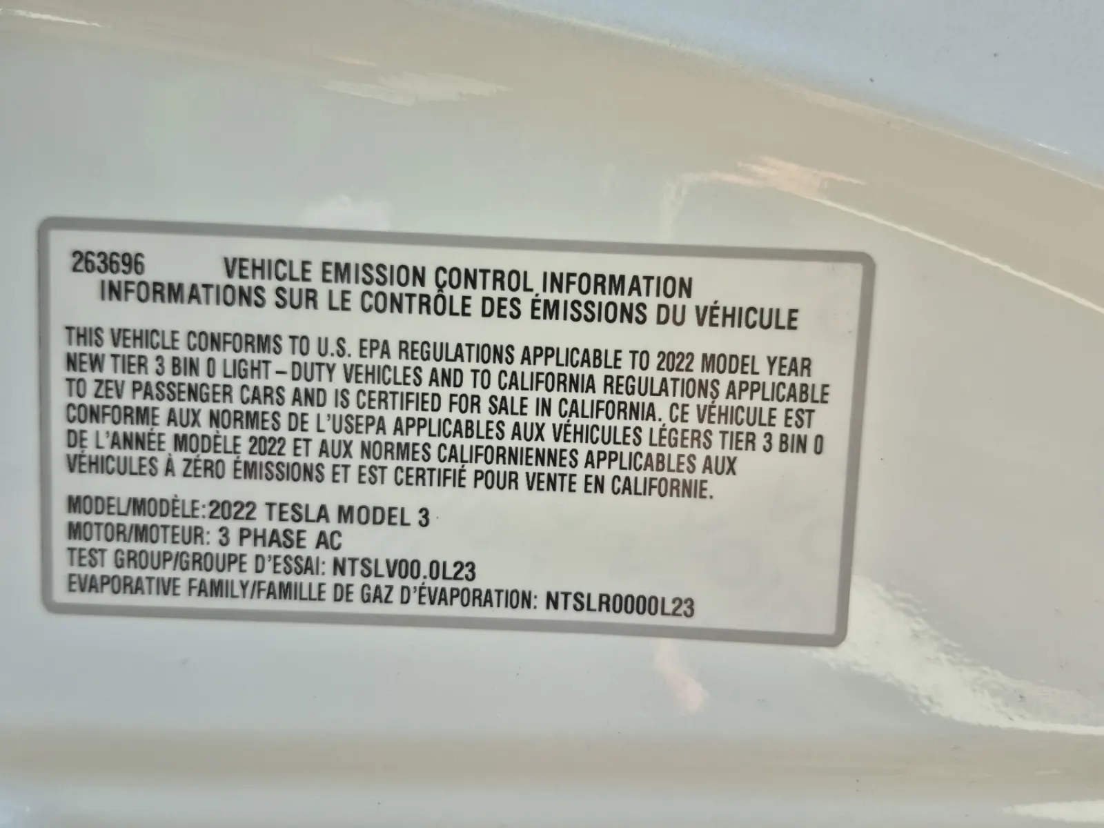 Emission Sticker Photo