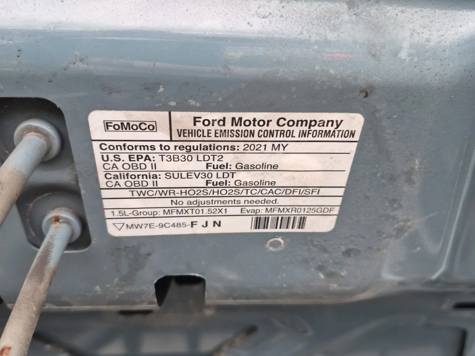 Emission Sticker Photo