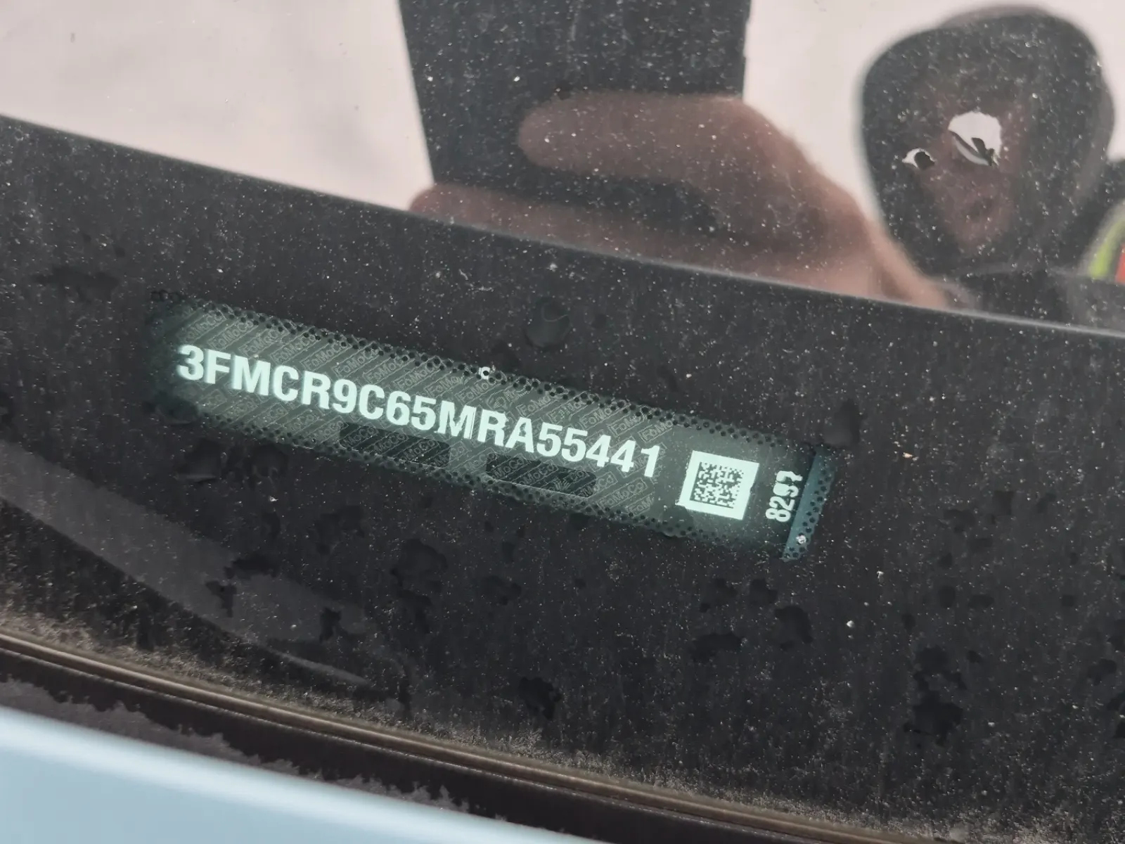 Dash VIN Plate Photo