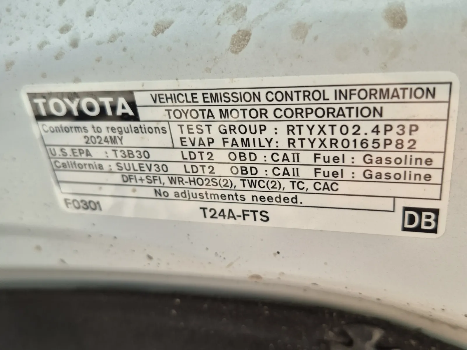 Emission Sticker Photo