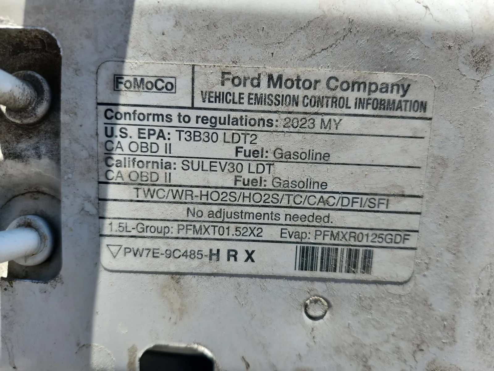 Emission Sticker Photo