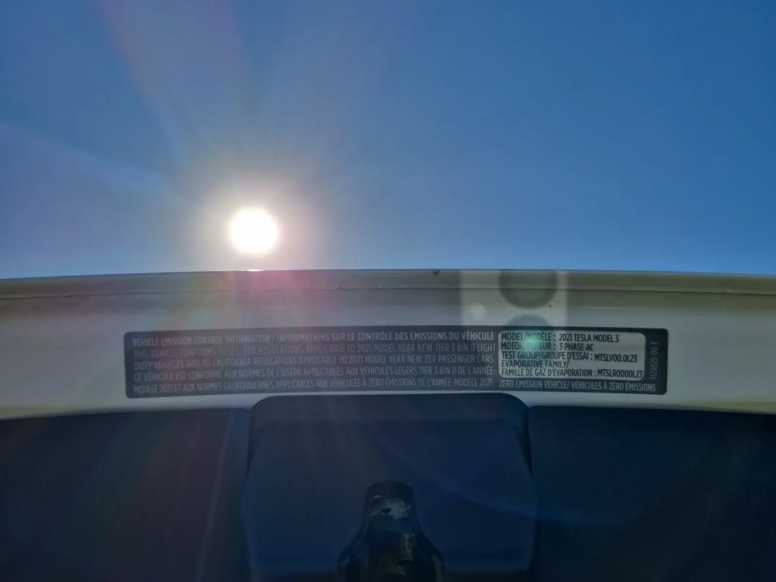 Emission Sticker Photo