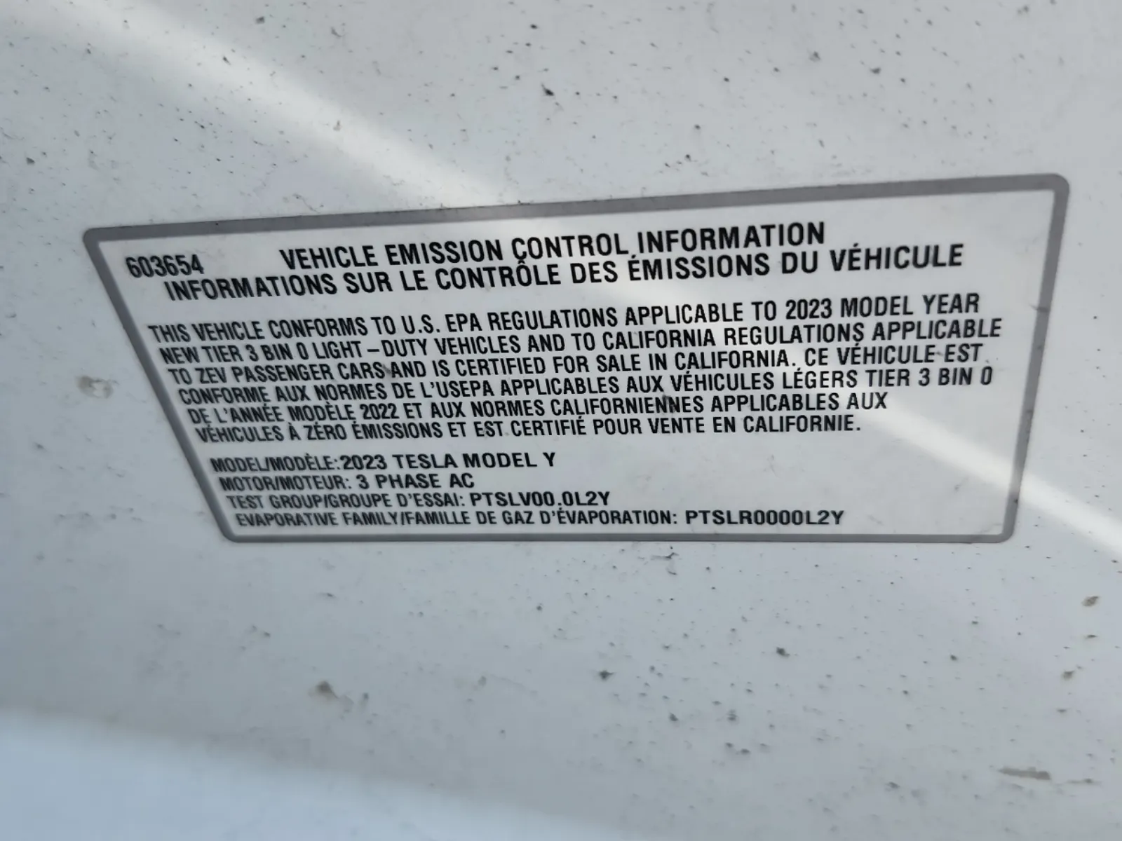 Emission Sticker Photo