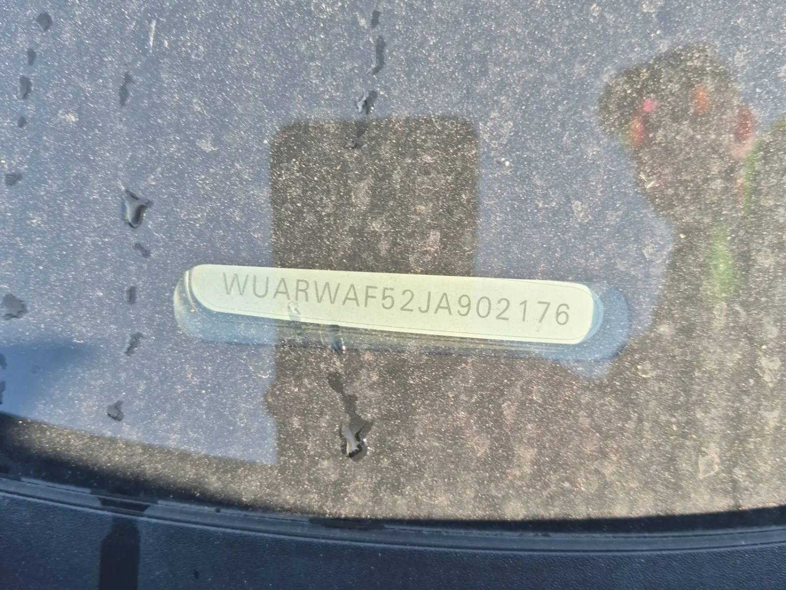 Dash VIN Plate Photo