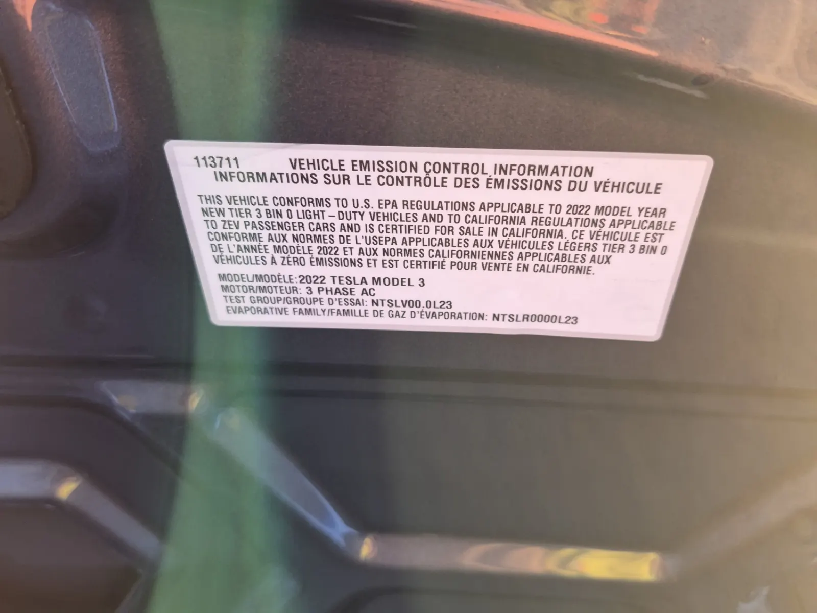 Emission Sticker Photo