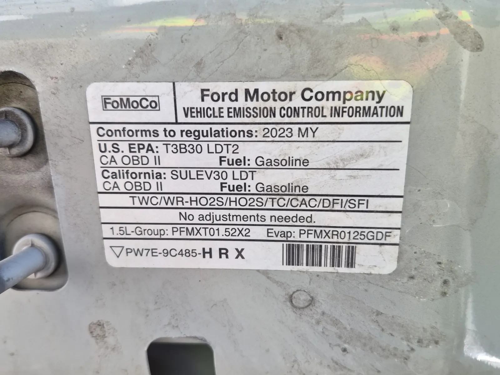 Emission Sticker Photo