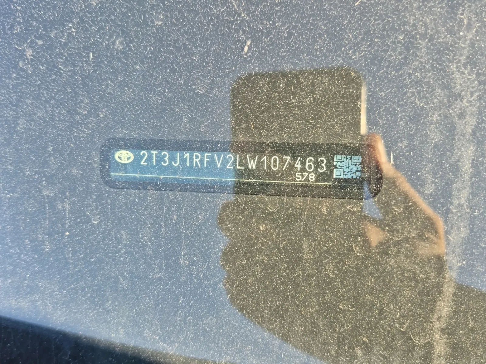 Dash VIN Plate Photo