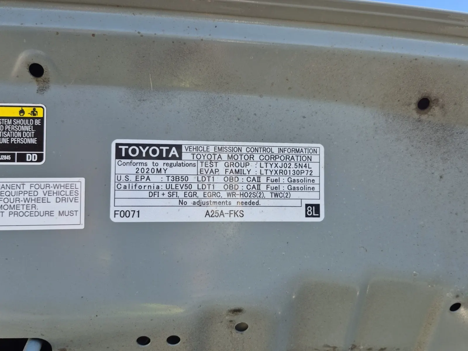 Emission Sticker Photo
