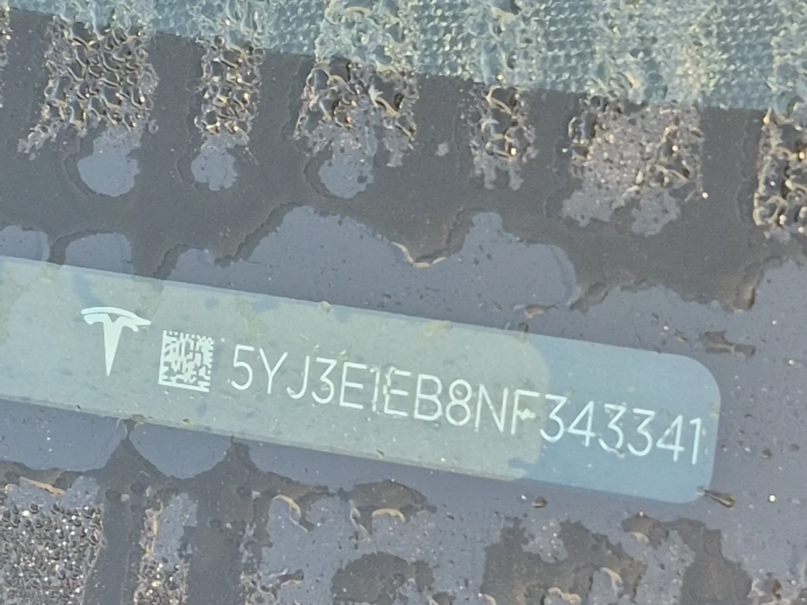 Dash VIN Plate Photo