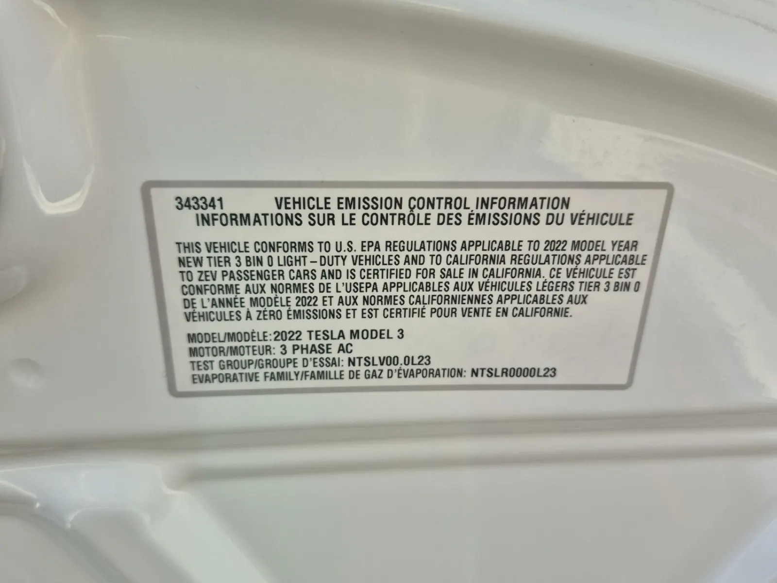 Emission Sticker Photo