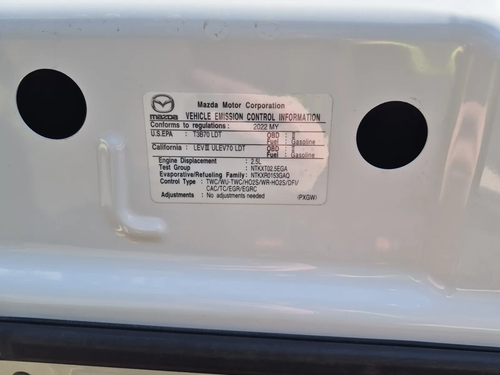 Emission Sticker Photo
