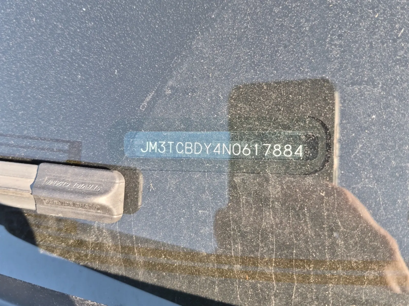 Dash VIN Plate Photo