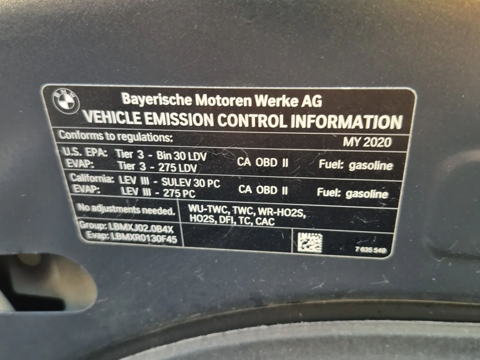 Emission Sticker Photo