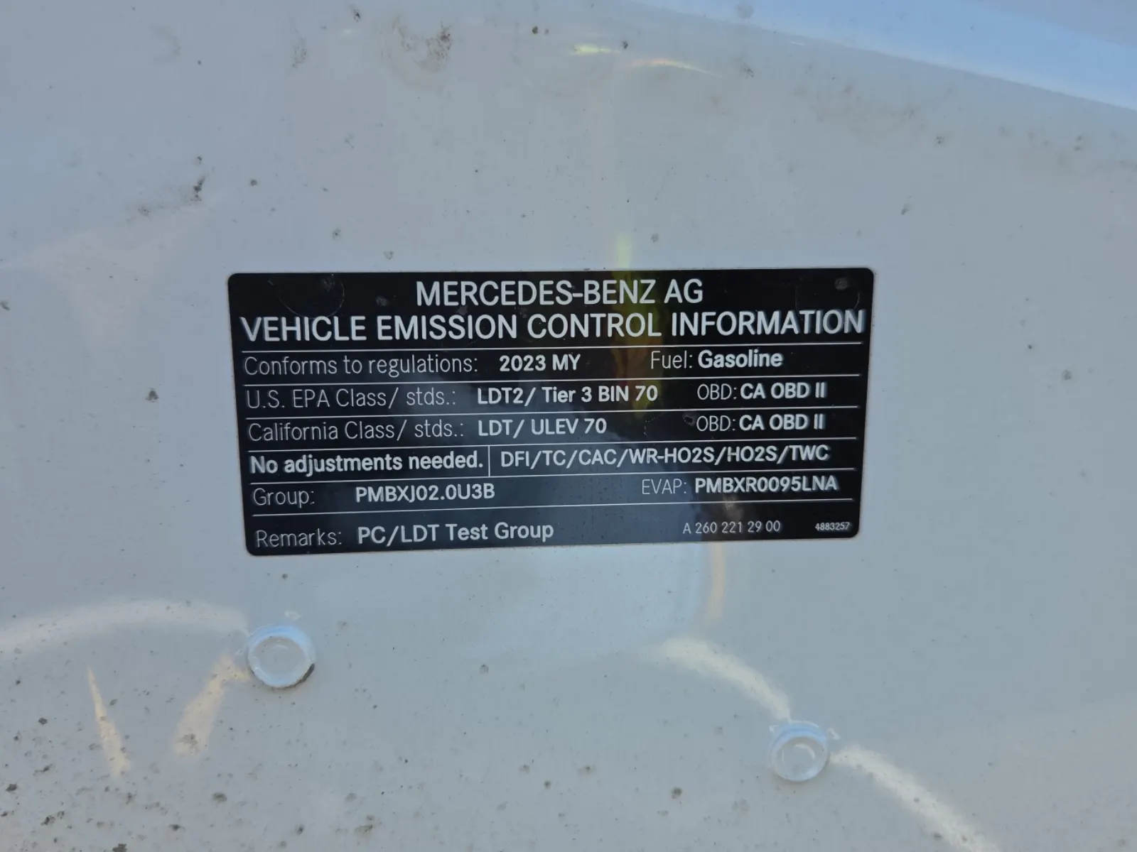 Emission Sticker Photo