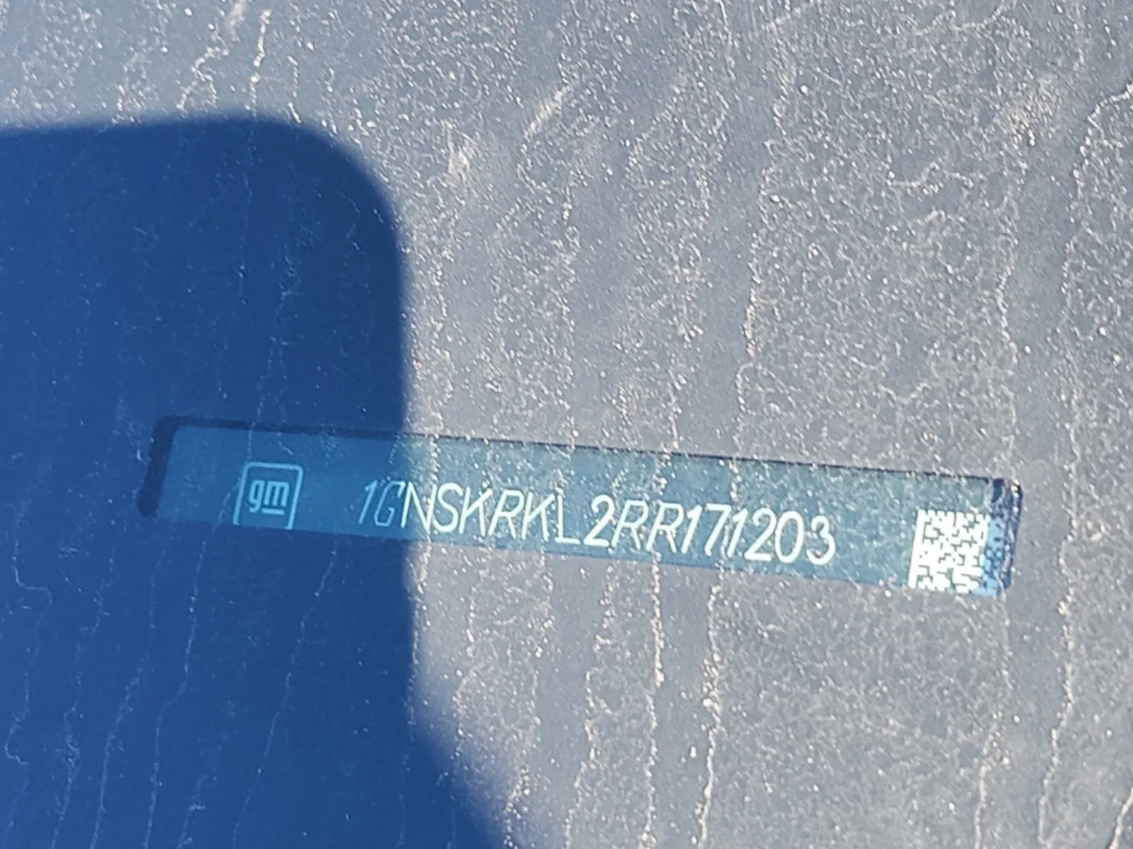 Dash VIN Plate Photo