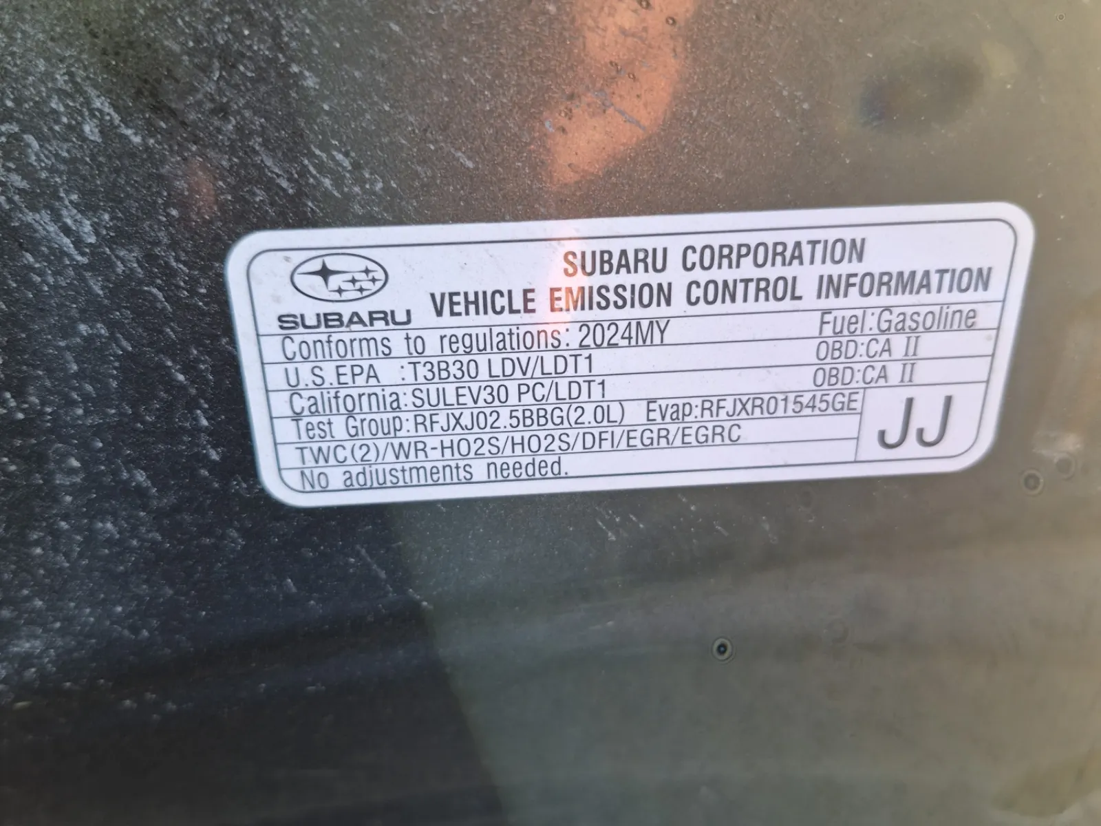 Emission Sticker Photo