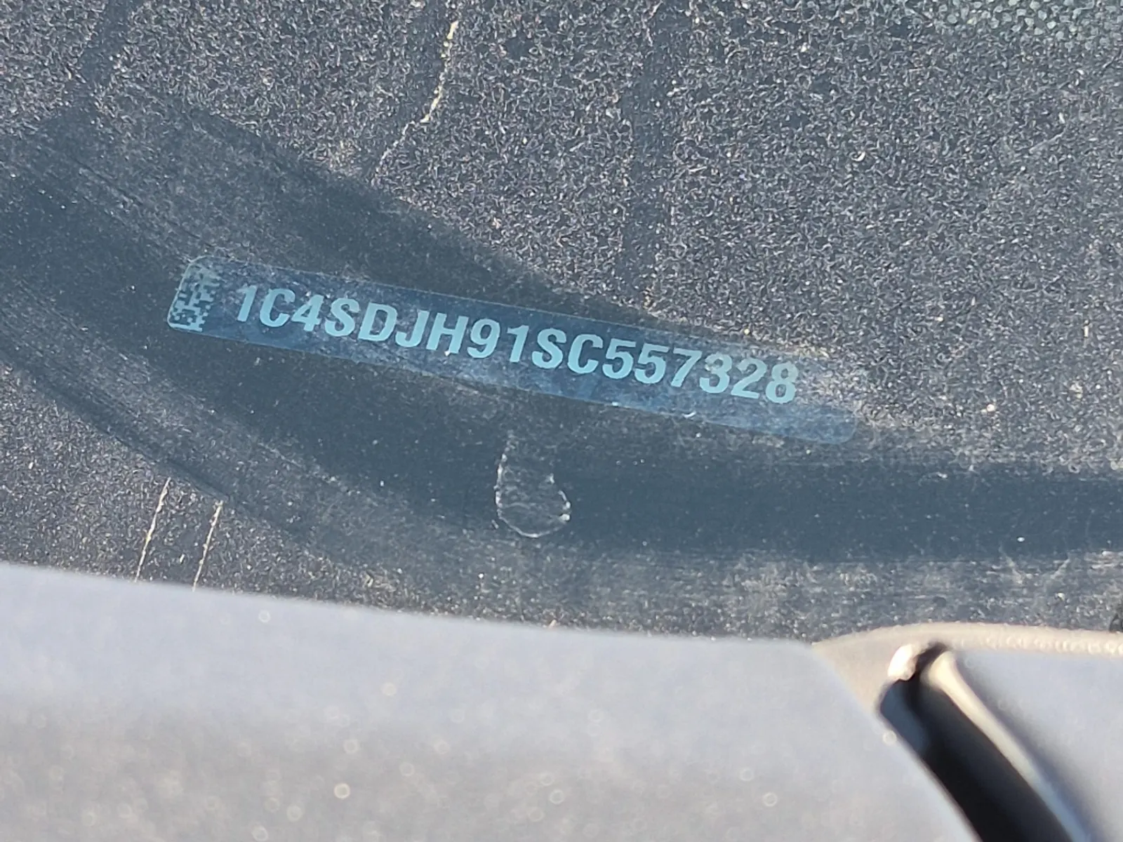 Dash VIN Plate Photo