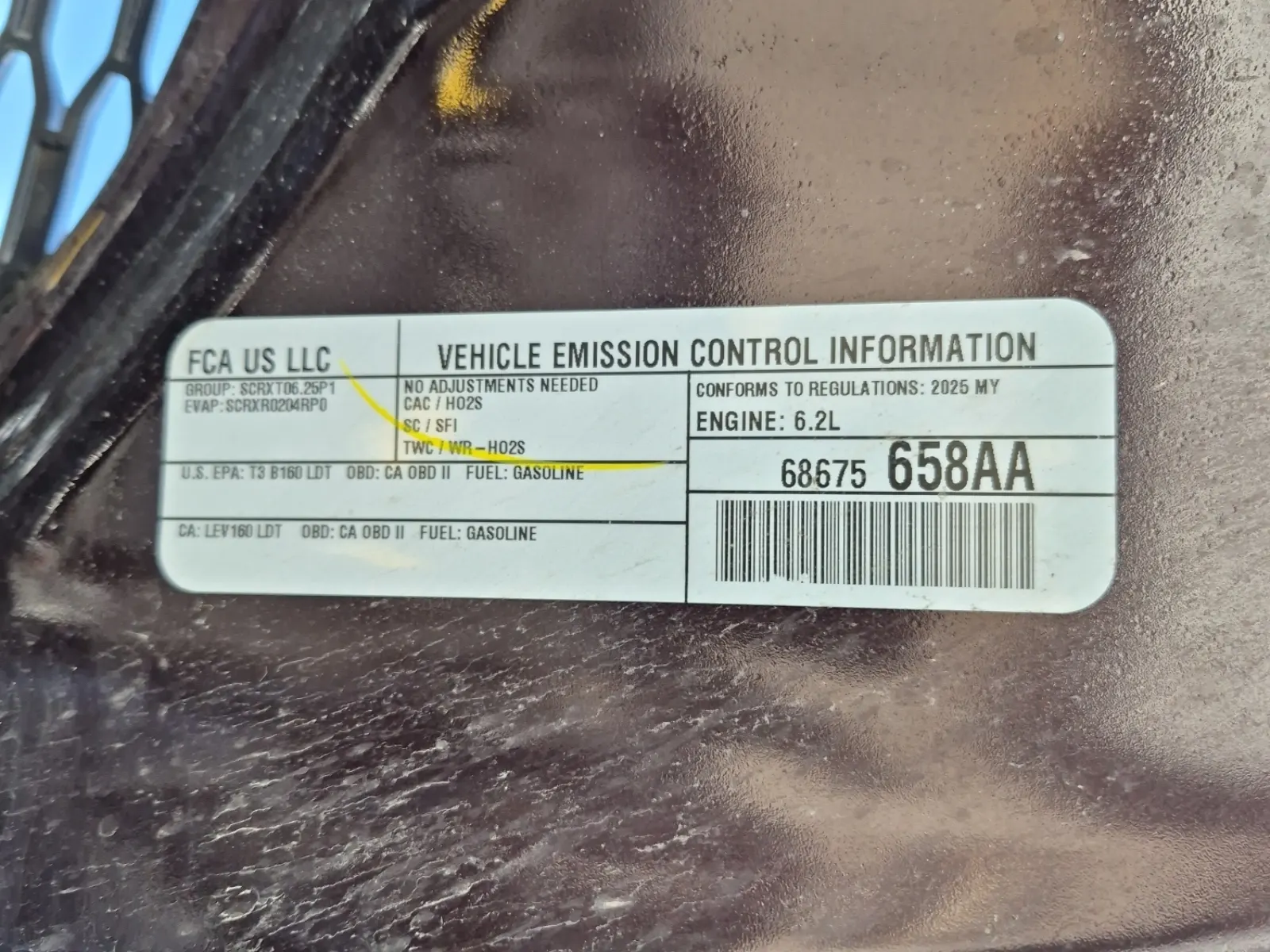 Emission Sticker Photo