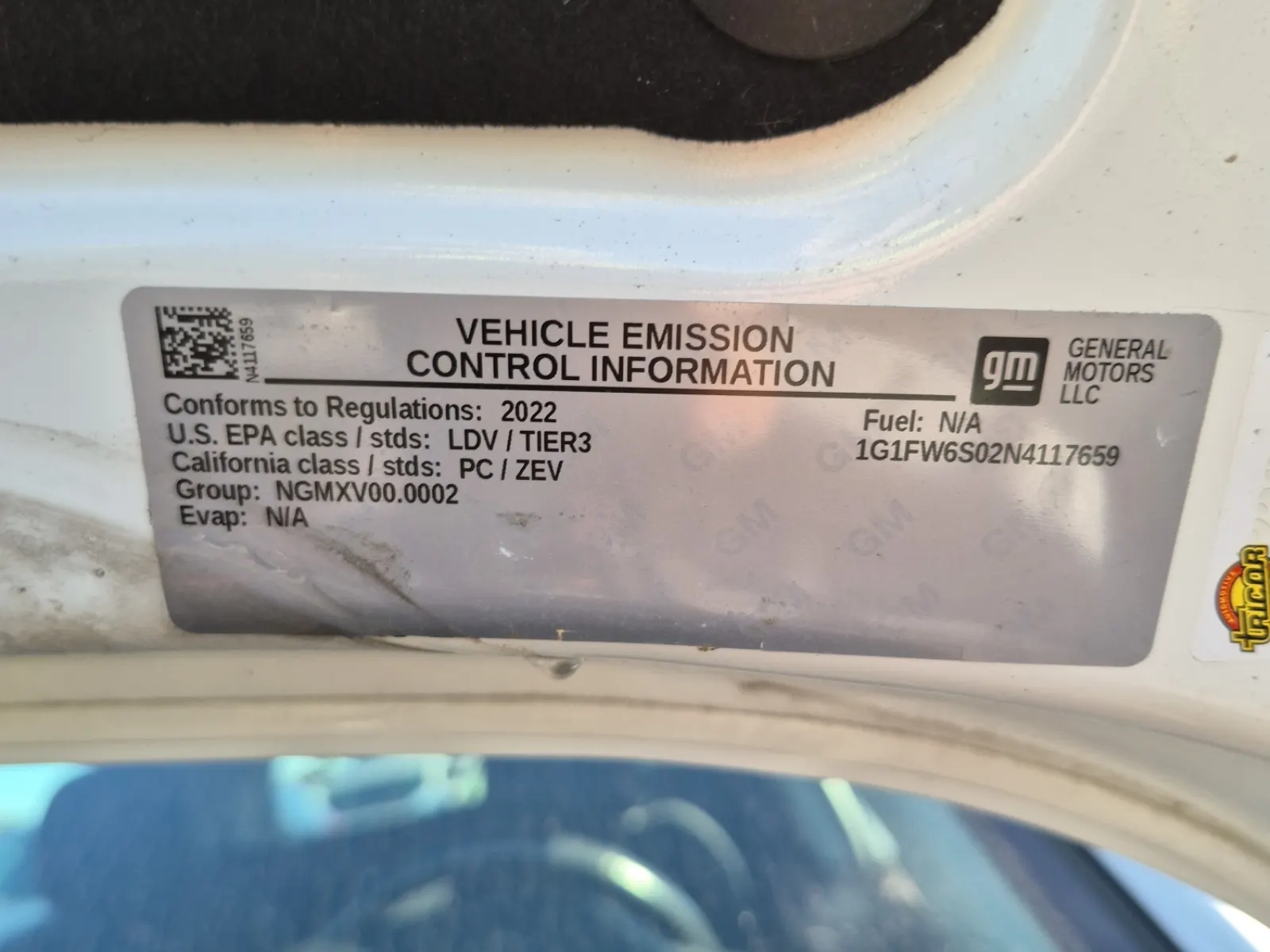 Emission Sticker Photo