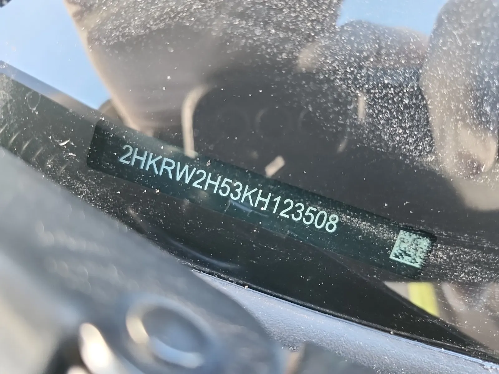 Dash VIN Plate Photo