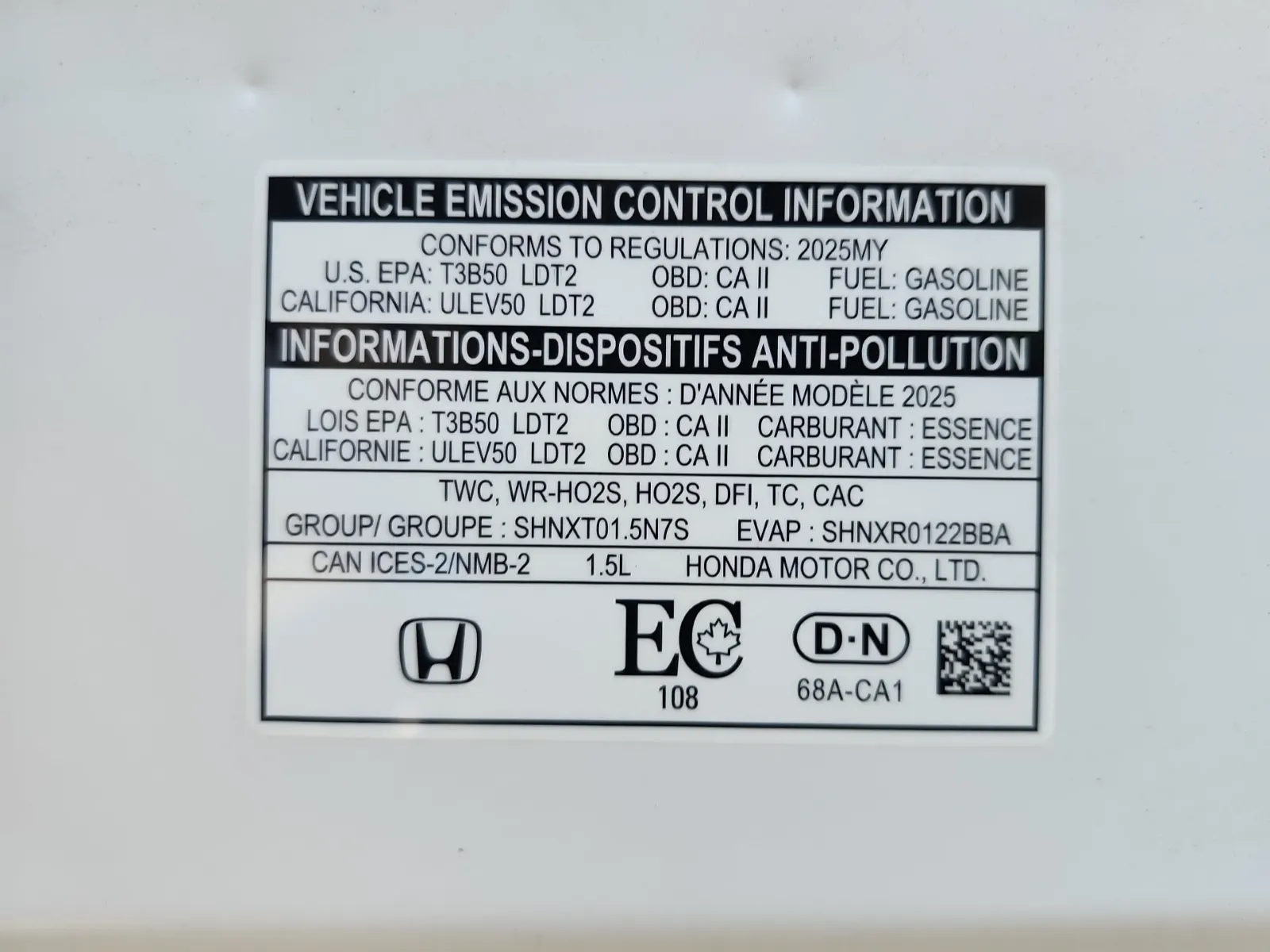Emission Sticker Photo