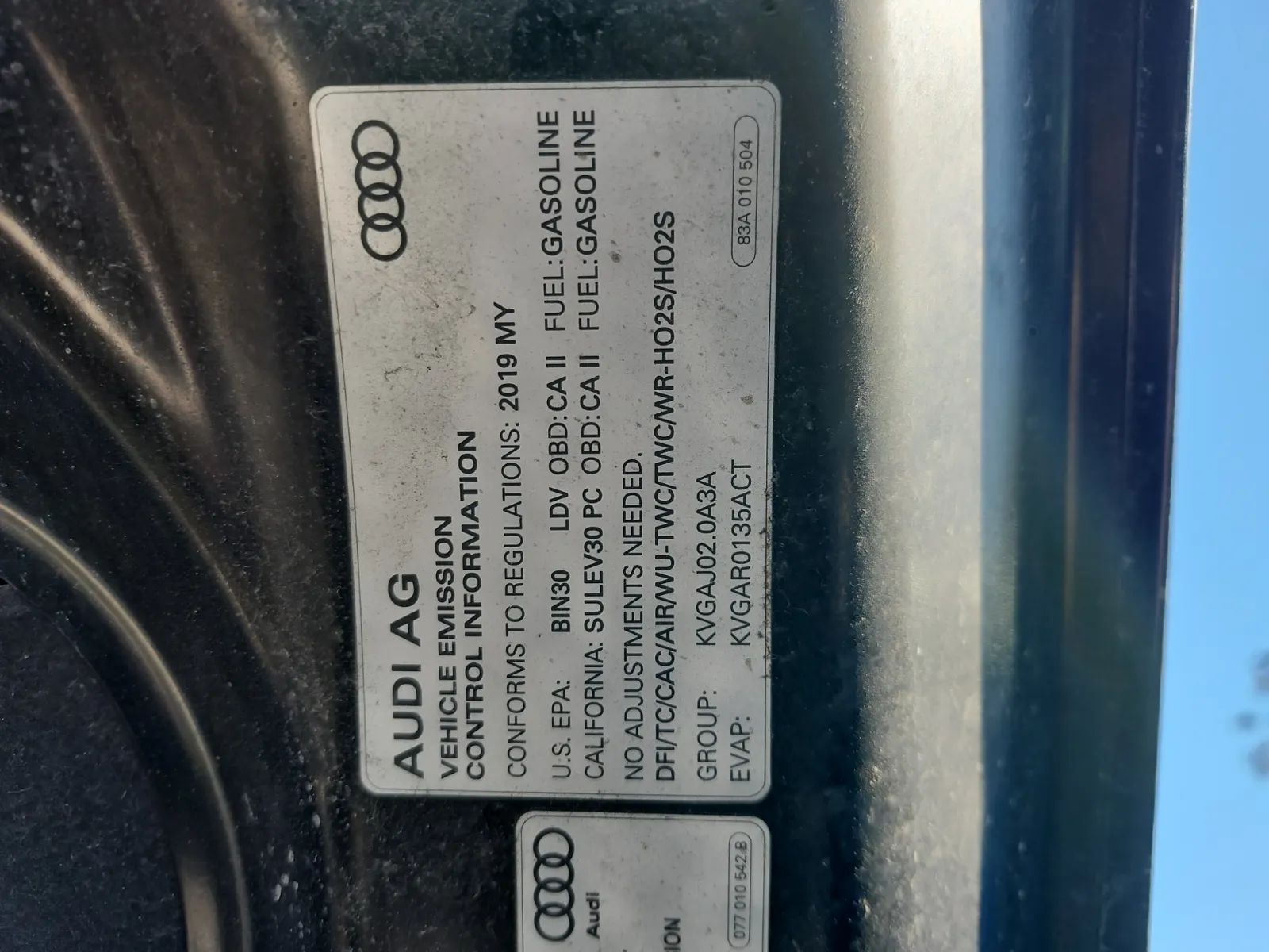 Emission Sticker Photo