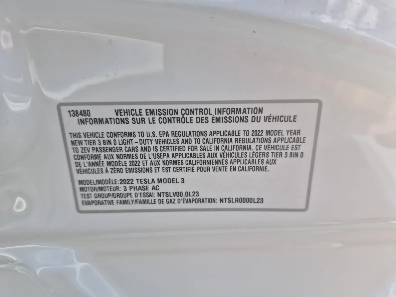 Emission Sticker Photo