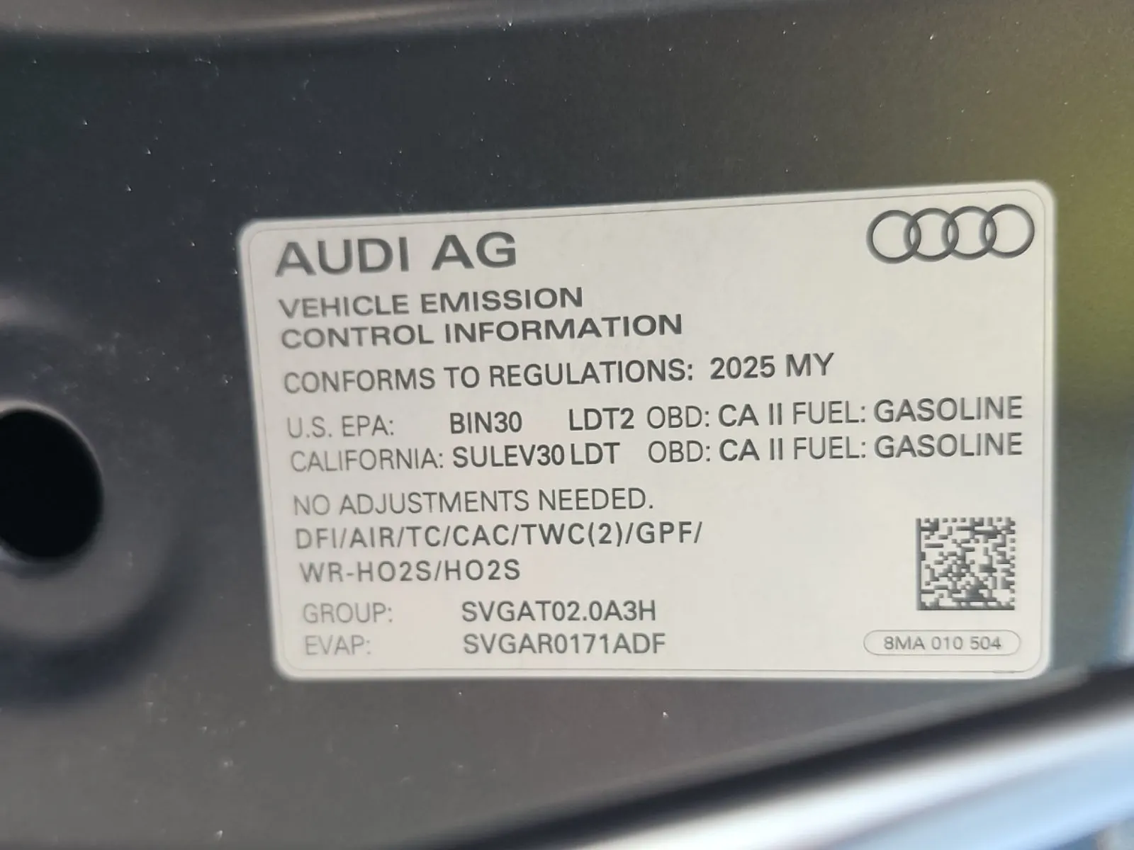 Emission Sticker Photo