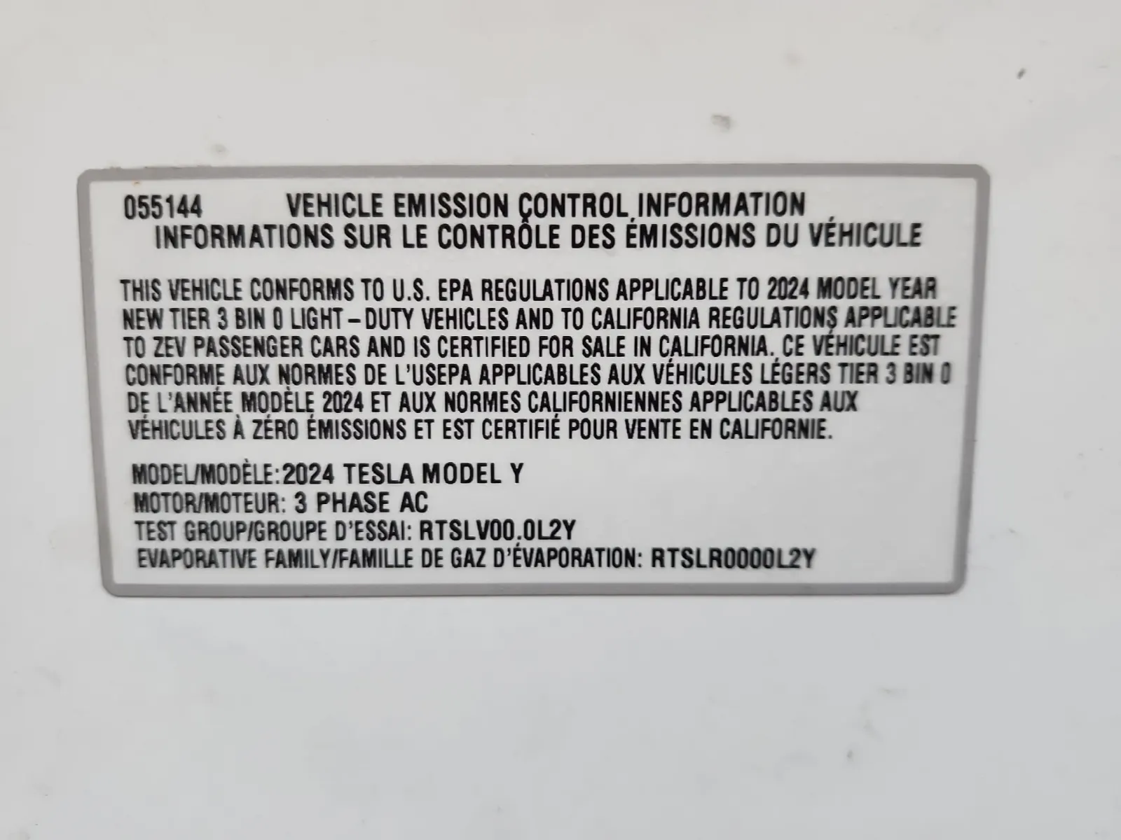 Emission Sticker Photo