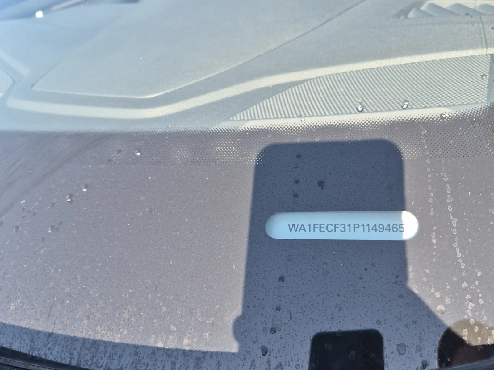 Dash VIN Plate Photo