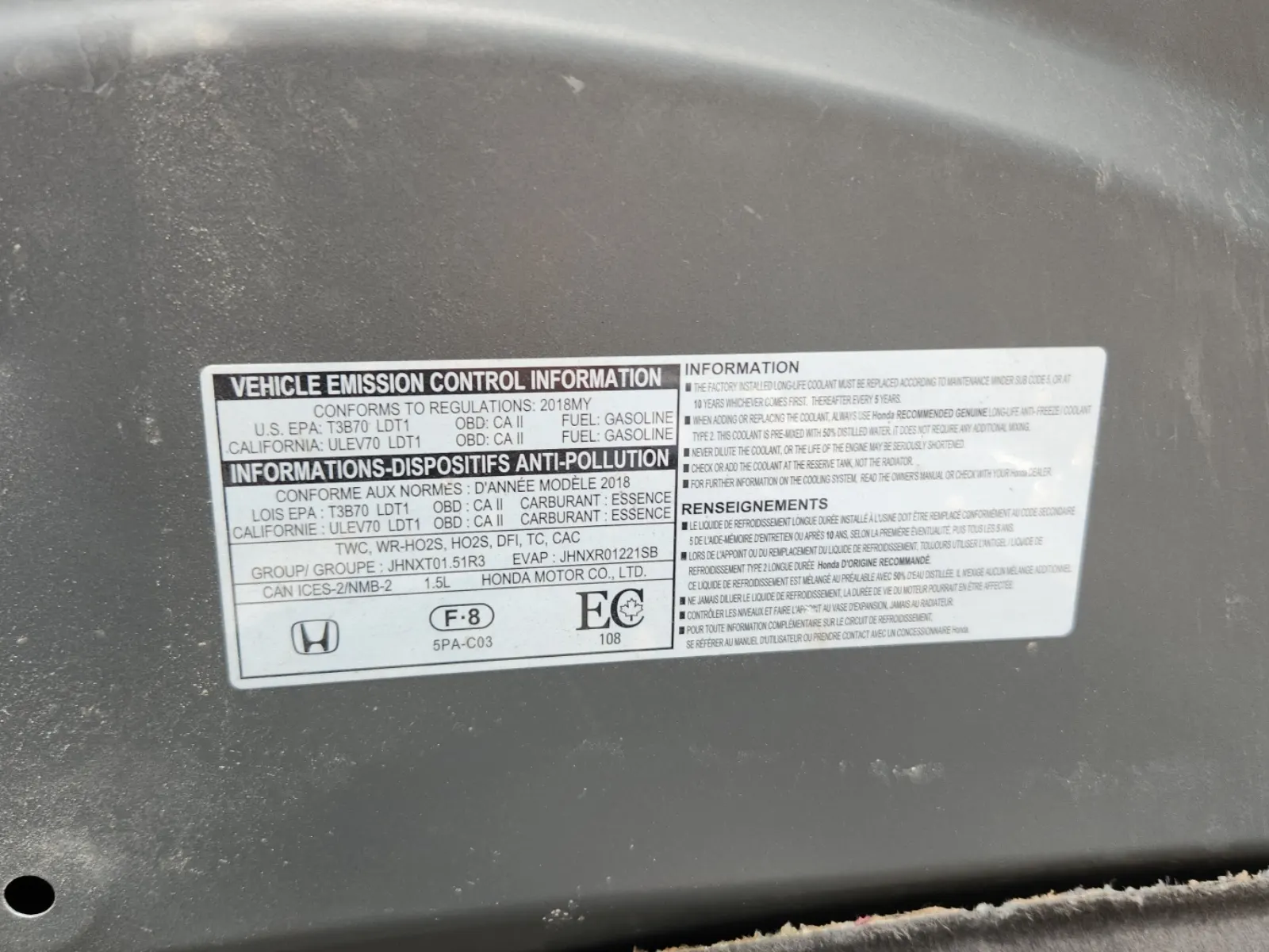 Emission Sticker Photo